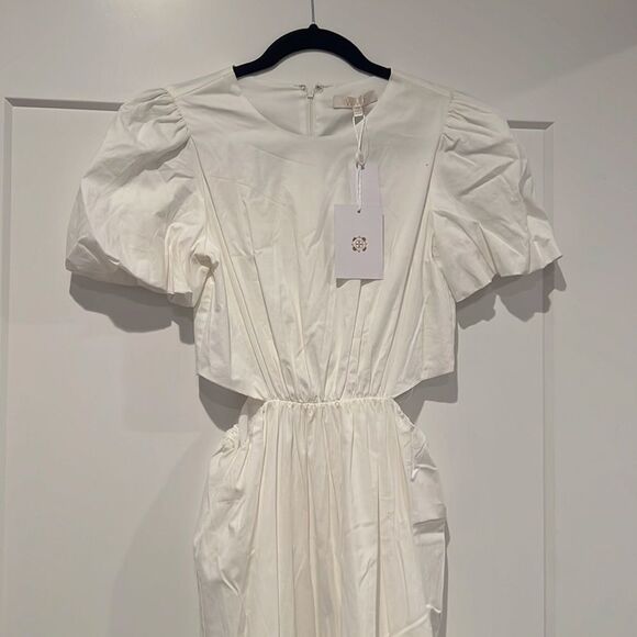 Bloomingdale's - NWT Plaza Cutout Puff Sleeve Maxi Dress - Picture 5 of 7